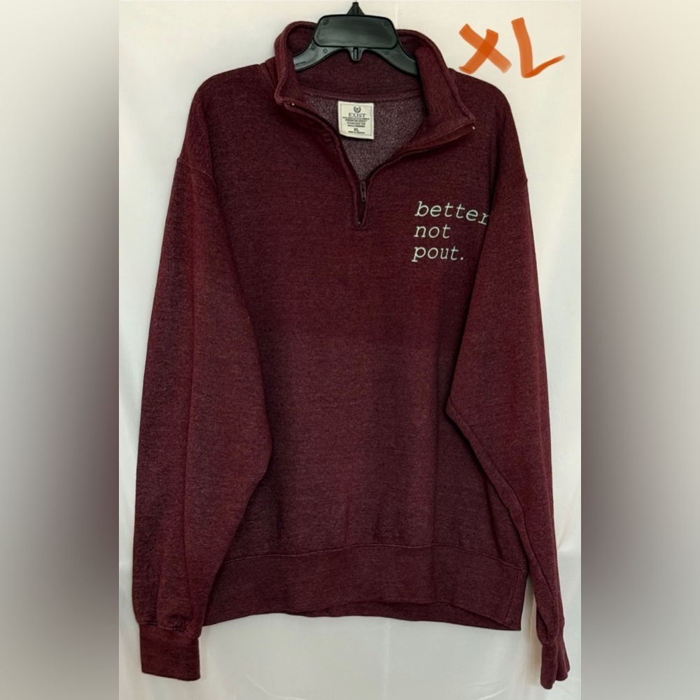 Exist Maroon 'Better Not Pout' Sweatshirt